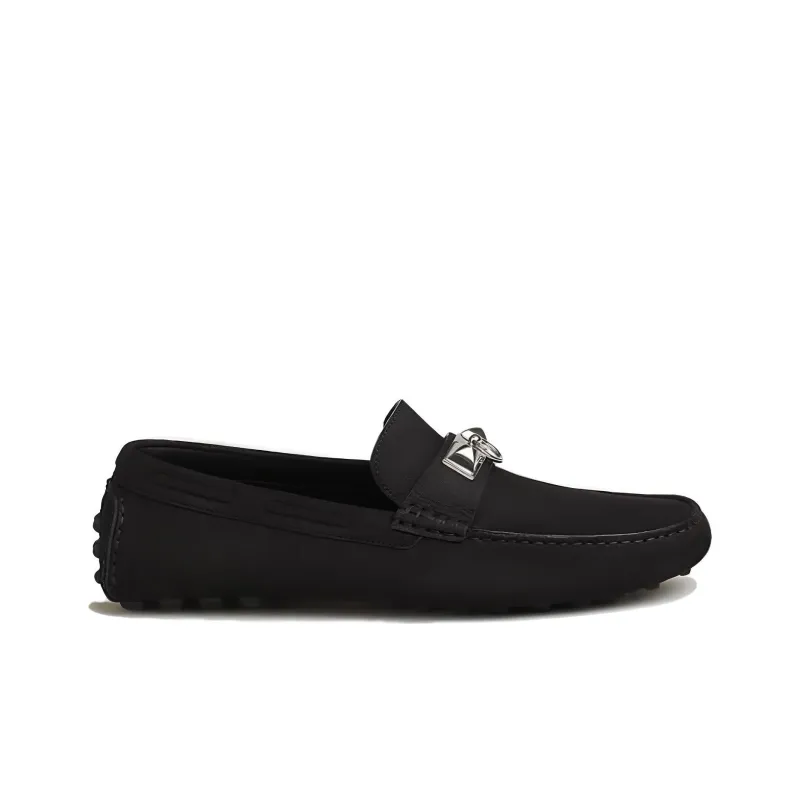 HERMES Irving Loafers Men's Black-1