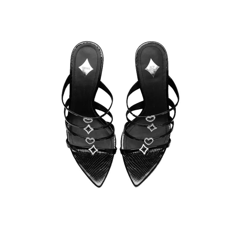 Staccato Poker Card Miss Roman Sandals Women's-3
