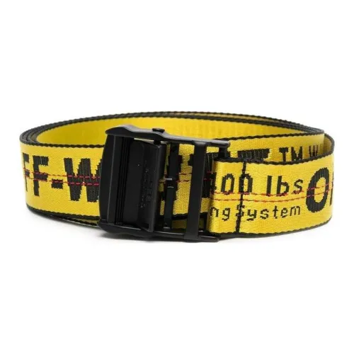 OFF-WHITE Letter Decoration Design Belt Unisex Yellow