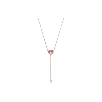 Swarovski Idyllia Synthetic Cubic Zirconia Faux Crystal Rose Gold-Plated Necklaces Women's Rose Gold