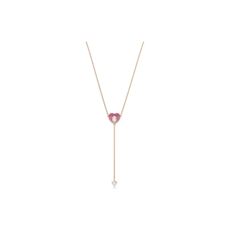 Swarovski Idyllia Synthetic Cubic Zirconia Faux Crystal Rose Gold-Plated Necklaces Women's Rose Gold-0