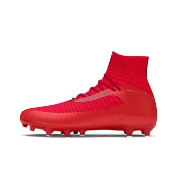 Under Armour MG Rubber Short Studs Breathable Soccer Shoes Men's Red