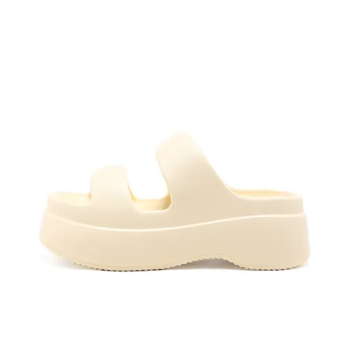 SNOOPY Beach Sandals Women's Beige Yellow