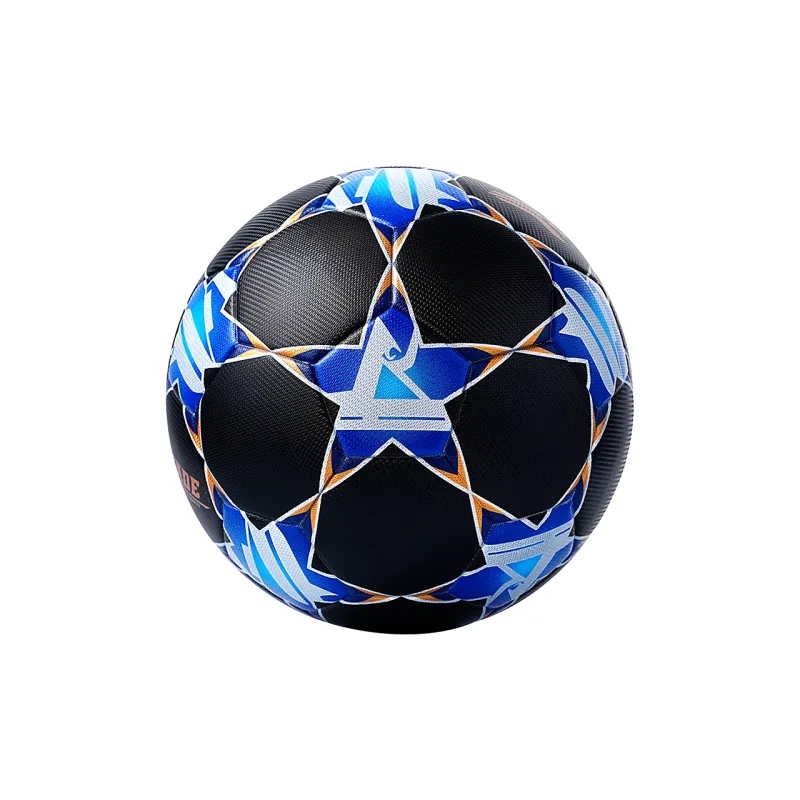 WADE x YBAKING Size 5 Ball Soccer TPU Seamless Thermal bonding Unisex Black White-8