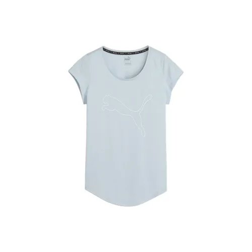 PUMA Heathercat T-Shirts Women's Light Blue