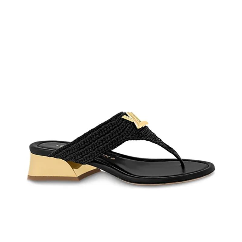 LOUIS VUITTON Dita Flip Flops Women's Black-1