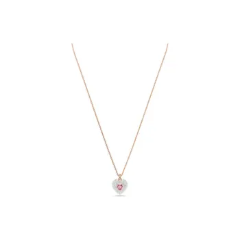 Swarovski Synthetic Cubic Zirconia Faux Crystal Faux Pearl Necklaces Unisex Rose Gold