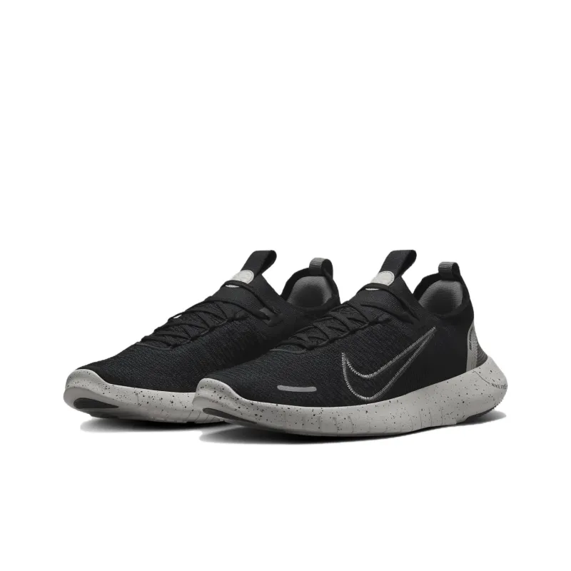 Nike Free RN Abrasion Resistant Breathable Low Top Running Shoes Men's Black-2