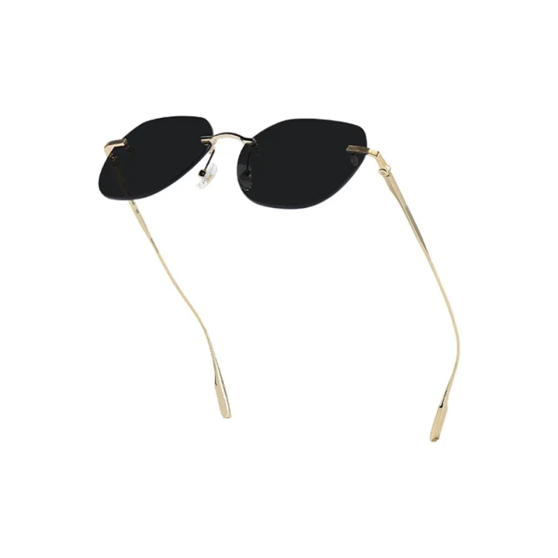 MUJOSH Astral Series Round Metal Rimless Atmosphere Enhancing Color Changing Sunglasses With Feather Light Feel Unisex-4