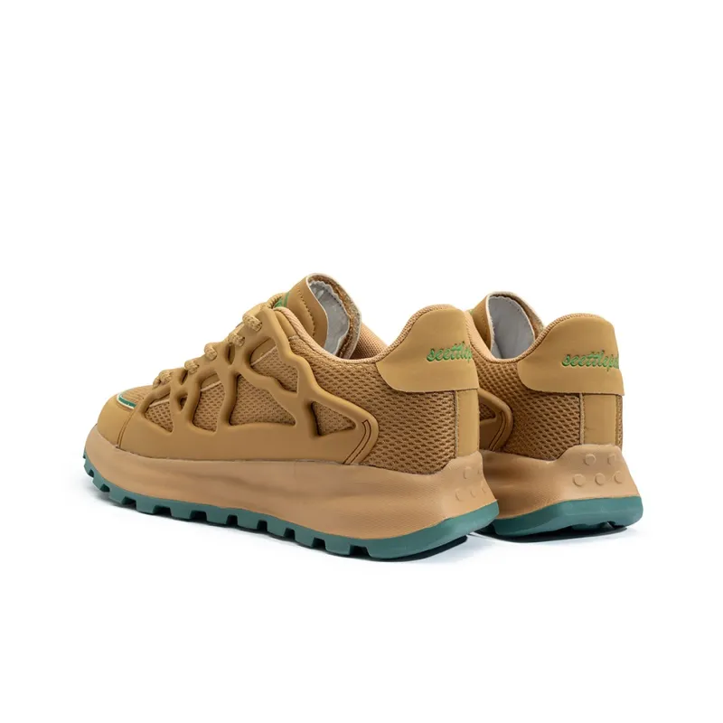 Seattle Palm Anti Slip Wear Resistant Low Top Skateboard Shoes Unisex Brown-4