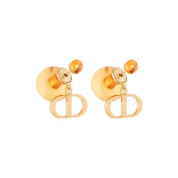 DIOR Stud Earrings Women's Fluorescent Orange