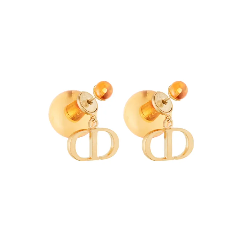 DIOR Stud Earrings Women's Fluorescent Orange-0