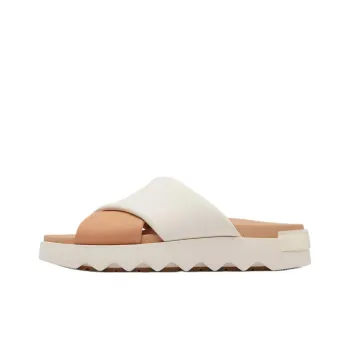 SOREL Rubber Sole Abrasion-Resistant Slide Slippers Women's White Apricot