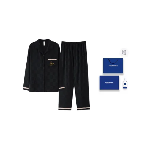 Floating Light Islands Pajama Set Women's Gift Box Set Black