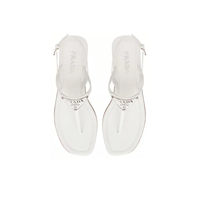 PRADA Cross Strap Sandals 'White' Women's-4