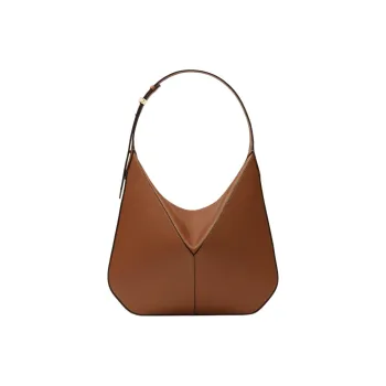 Valextra Millepunte Soft Calfskin Hobo Bag Handbag Shoulder Bag Women's Chocolate Brown