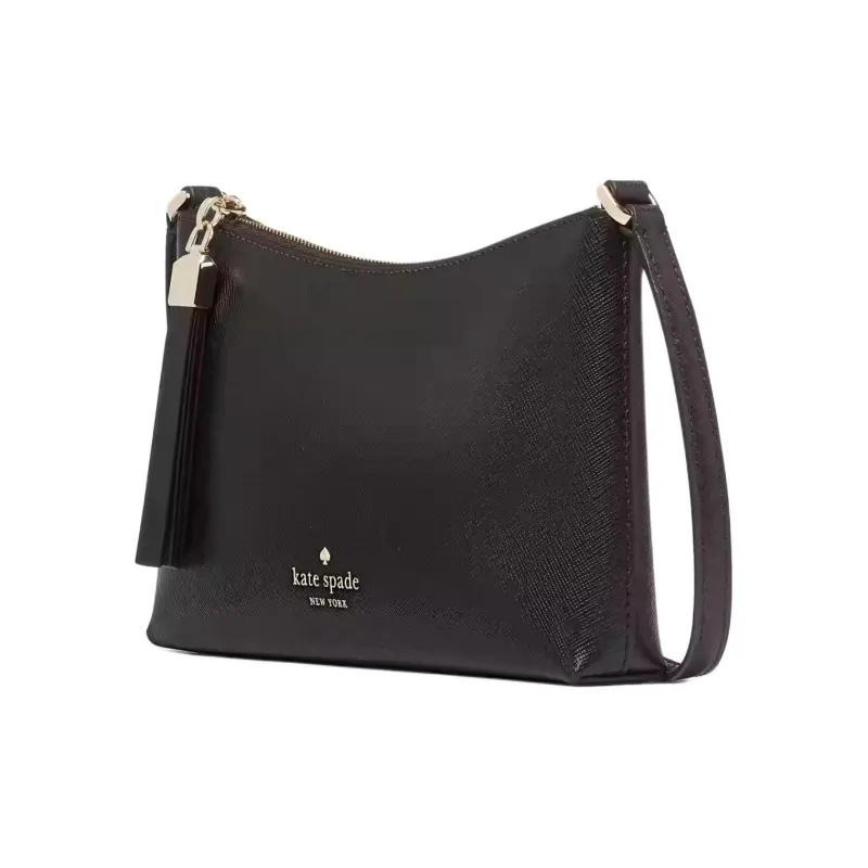 Kate Spade Saffiano Leather Shoulder Bag Crossbody Bag Women's Black-1