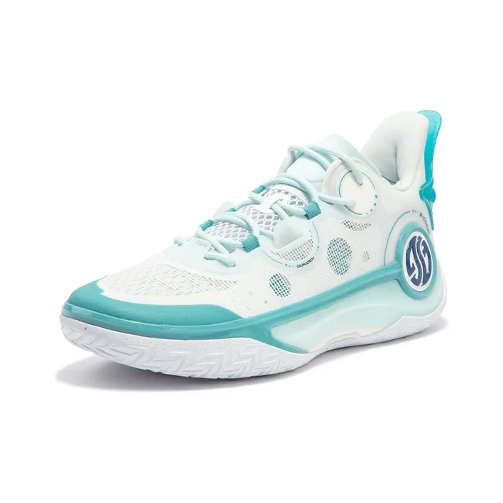 361° AG4 SE Earth Day Cushioning Anti-Slip Wear-Resistant Breathability Low-Top Basketball Shoes Men's White Green-1