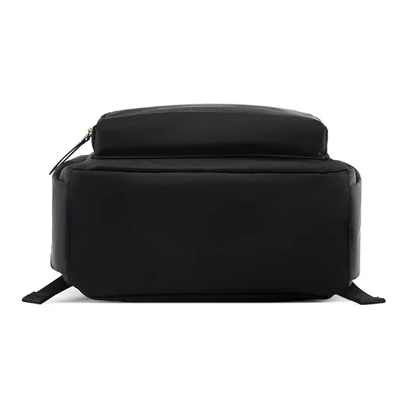 Teenmix Polyester With Synthetic Leather Backpack Medium Size Women's Black/Ecru-3