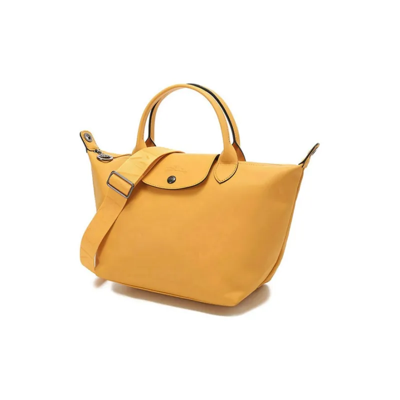 LONGCHAMP Nylon Dumpling Bag, Shoulder Bag, Crossbody Bag, Handbag Women's Almond Yellow-1