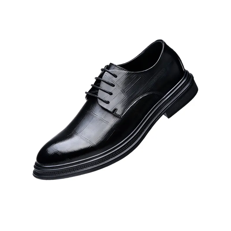 MUSNODO Dress Shoes Men Low Top Black/Brown-2
