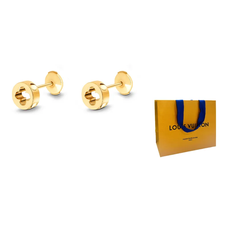 LOUIS VUITTON Empreinte Ear Studs Yellow Gold-2