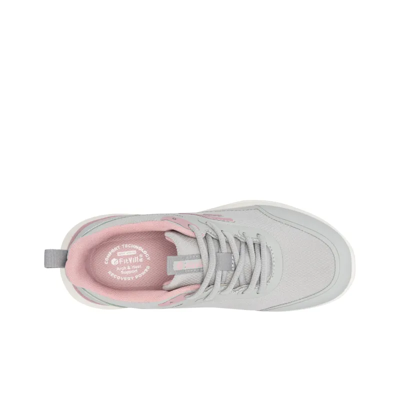 Fitville Training Shoes Women's Low Top Black Purple/Gray Pink-8
