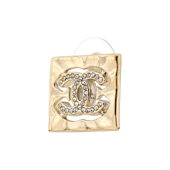 CHANEL Stud Earrings Women's Gold