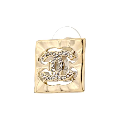 CHANEL Stud Earrings Women's Gold