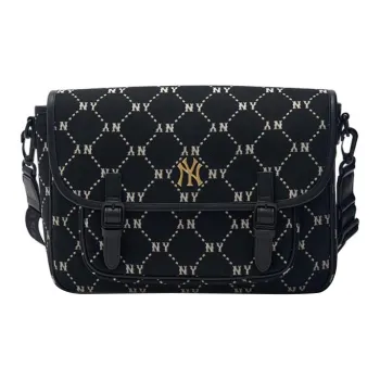 MLB Polyester Messenger Bag, Crossbody Bag Regular Women's Black