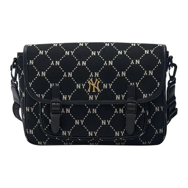 MLB Polyester Messenger Bag, Crossbody Bag Regular Women's Black-0