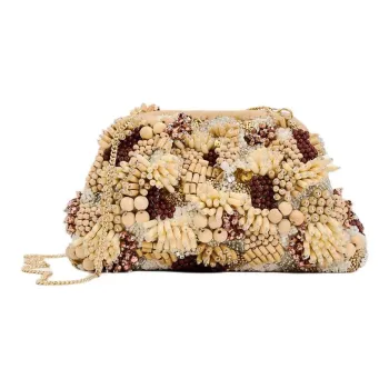 ZARA Polyester One Shoulder Crossbody Clutches Small Size Women's Brown