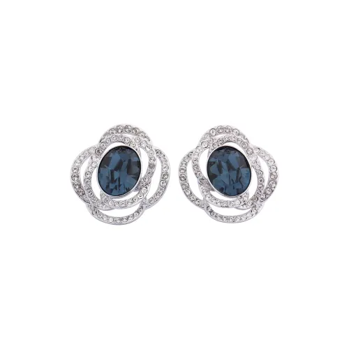 Swarovski Stud Earrings Women's Blue