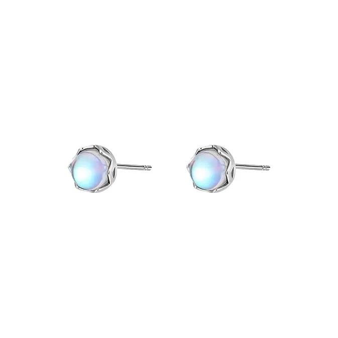 ZWU 999 Fine Silver Stud Earrings Women's-3