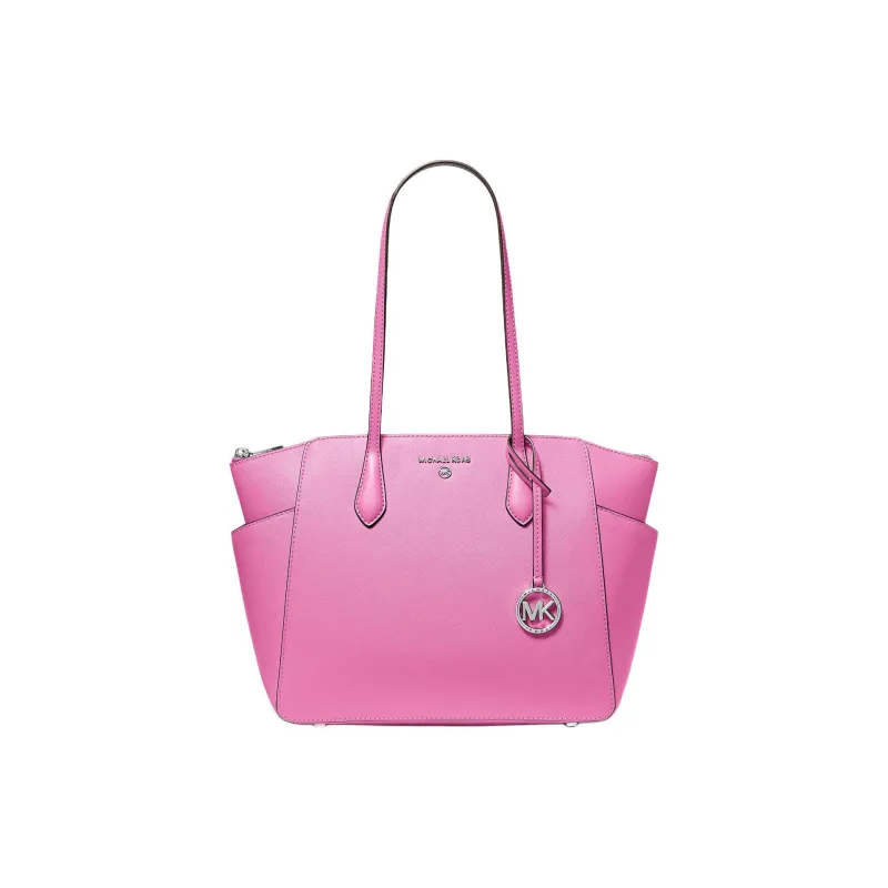 MICHAEL KORS Leather Tote Bag Shopping Bag Saffiano One Shoulder Handbag Medium Size Women's Cherry Pink-0