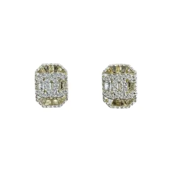 CHANEL Metal Stud Earrings Women's Gold