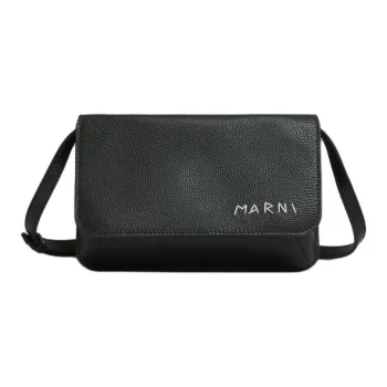 MARNI Logo Embroidered Foldover Top Belt Bag