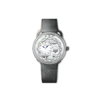 HERMES Arceau Wrist Watch Automatic Mechanical Movement Crocodile Leather Strap 38mm White Dial Men's Watches