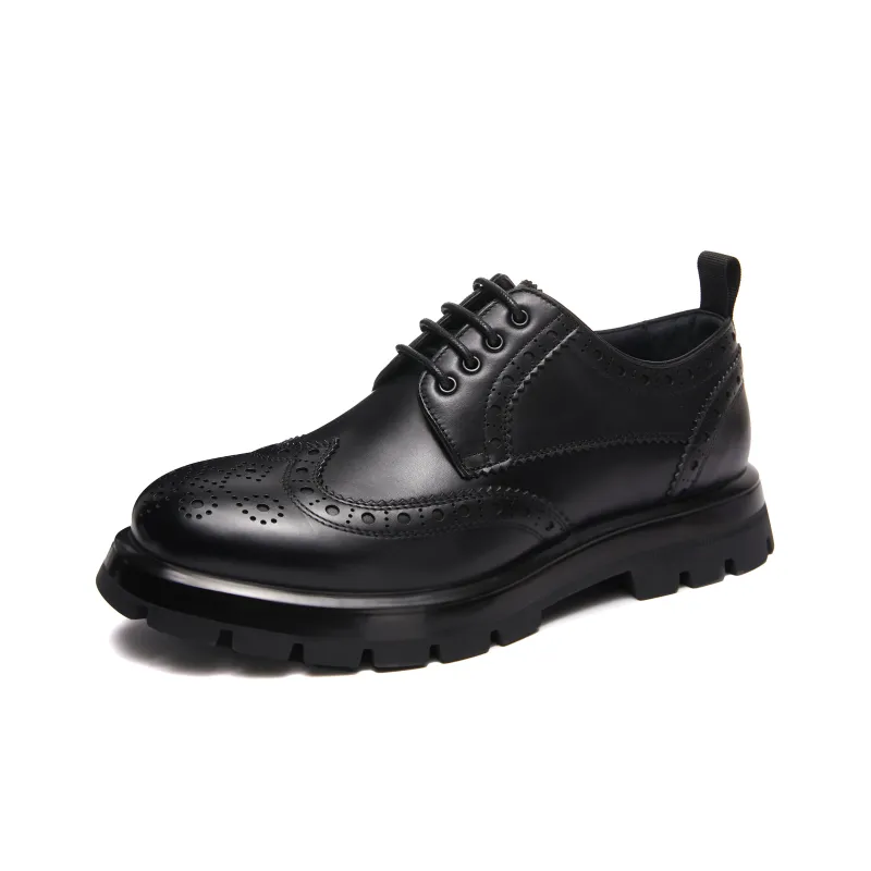 CTCY Dress Shoes Men Low Top Black/Blue-2