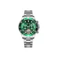 Silver Case Green Dial Steel Band