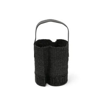 Sacai Rattan Handbag Trumpets Women's Black