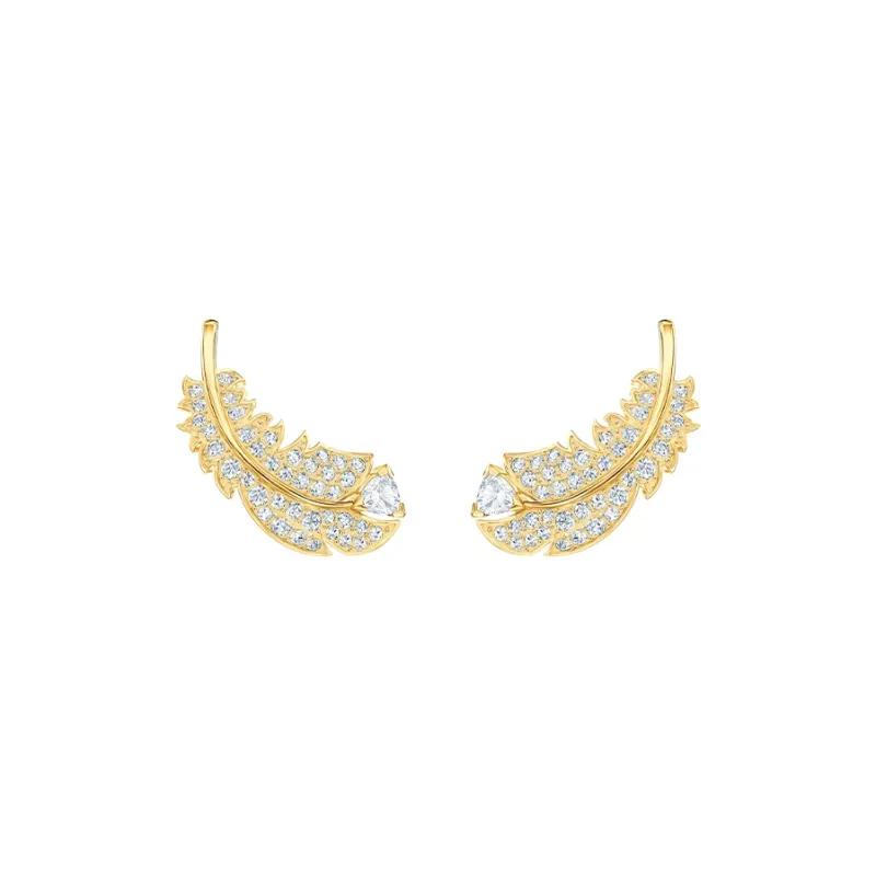 Swarovski Gold Plated Stud Earrings Women's-0