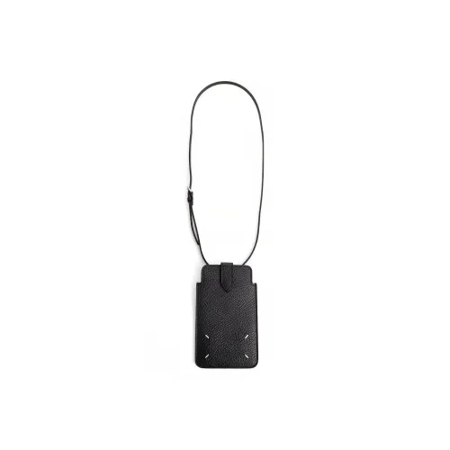 Maison Margiela Cow Leather Cell Phone Pouch Mini Unisex Black