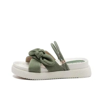 AGSDON Slide Slippers Women's Black/Green/Beige