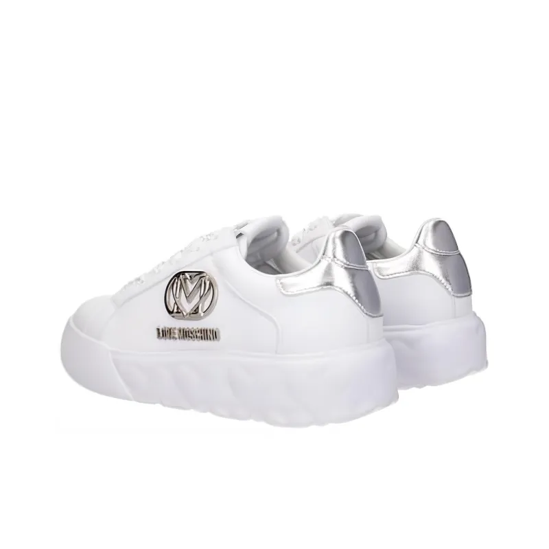 LOVE MOSCHINO Low-Top Skateboard Shoes Women's White-2