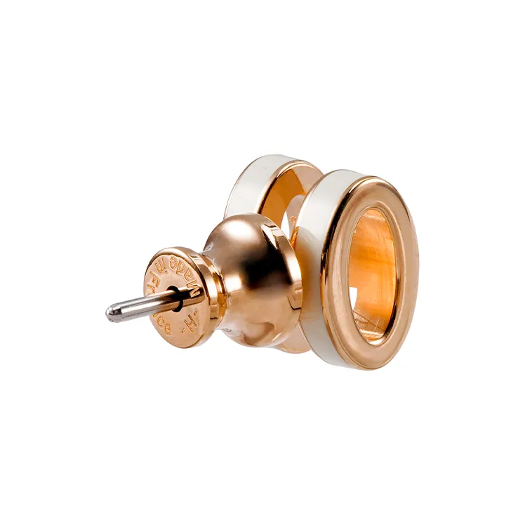 HERMES Earrings Pop H Mini Blanc-2