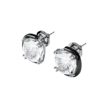 Swarovski Crystal Stud Earrings Women's Silver