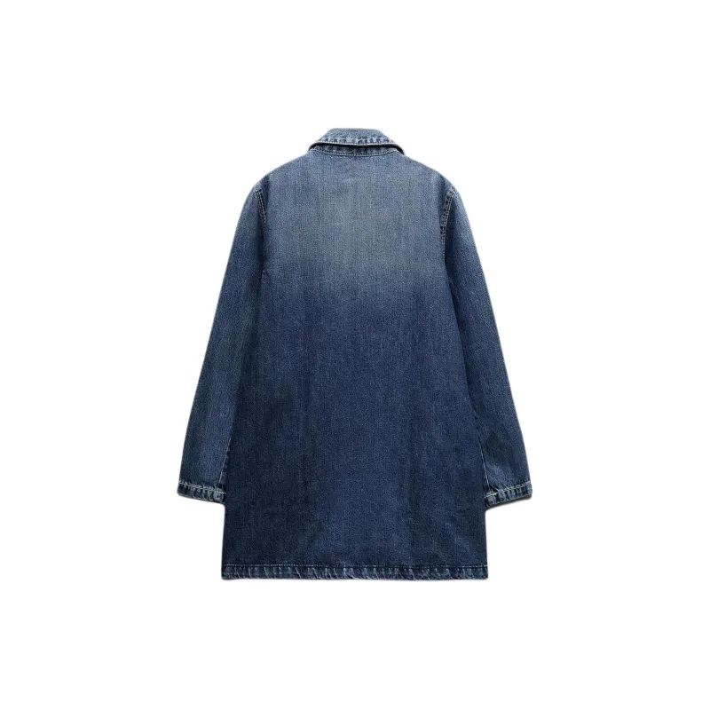 ZARA Jackets & Coats Women's Blue-1