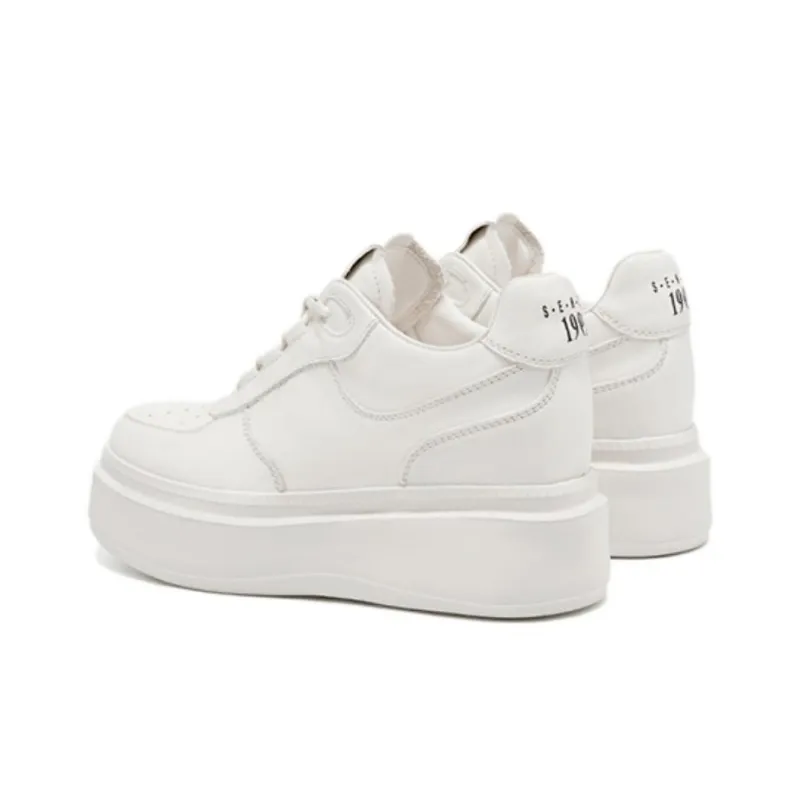 SENSE 1991 Anti-Slip Wear-Resistant Lightweight Breathable Low-Top Skateboard Shoes Unisex White-5