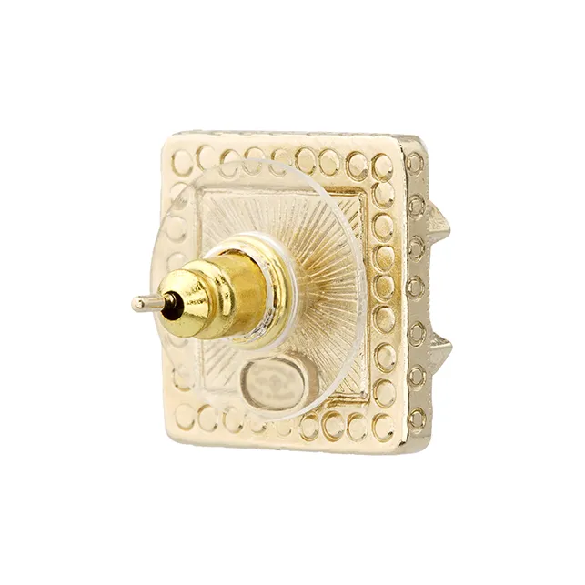 CHANEL 22c Early Spring Stud Earrings Women's Gold-2